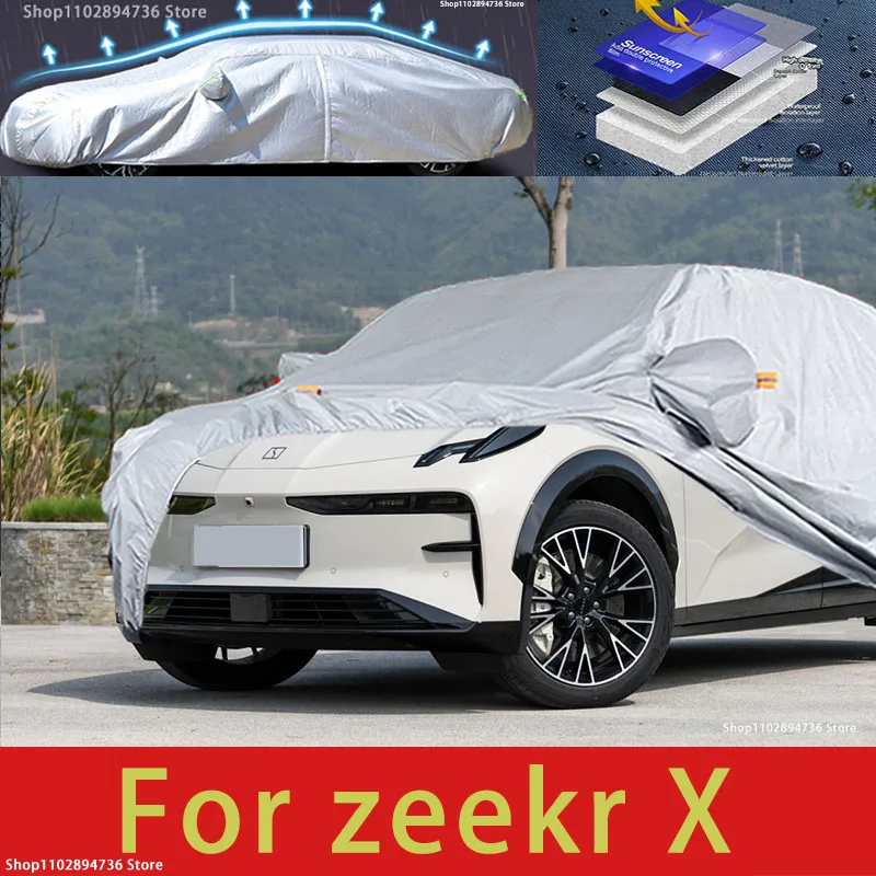 Для zeekr X уличные защитные чехлы для автомобиля, снежный чехол, солнцезащитный козырек, водонепроницаемый, пылезащитный, внешние автомобильные аксессуары