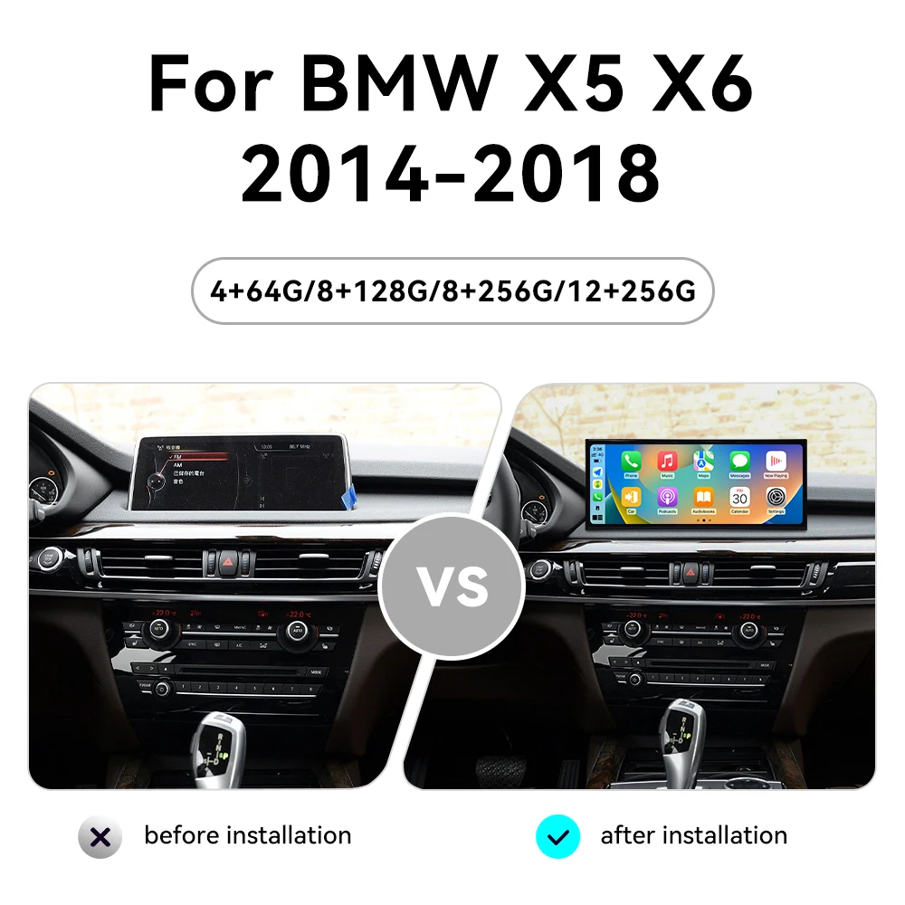 Фото Android14 для BMW X5 X6 2014-2018 15,8-дюймовый автомобильный мультимедийный плеер с GPS, автомобильный радиоприемник, аудиостерео, головное устройство №2