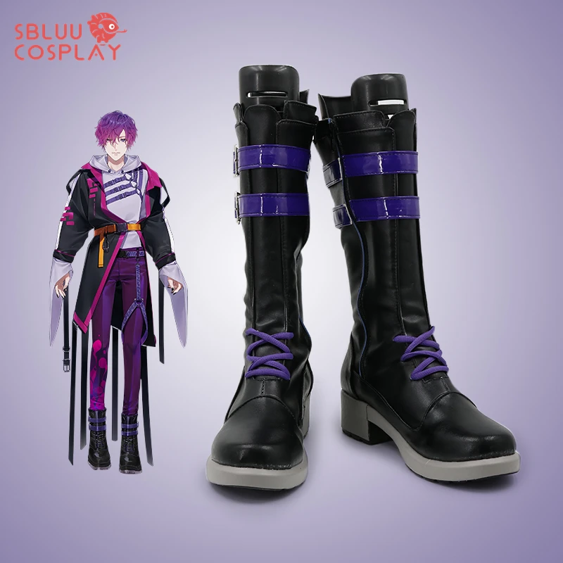 SBluuCosplay Vtuber Hololive Uki Violeta Обувь для косплея Сапоги на заказ