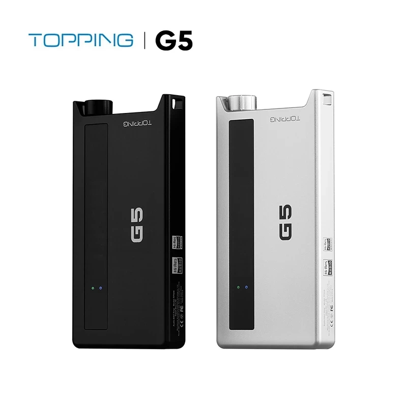 Усилитель для наушников TOPPING G5, портативный ЦАП ES9068AS и усилитель LDAC с высоким разрешением, поддержка аудио до DSD512, 768 кГц