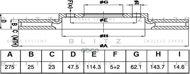 Диск Тормозной Toyota Mark2/Cresta/Chaser/Altezza/Crown/Verossa 01- Blitz арт. BS0532
