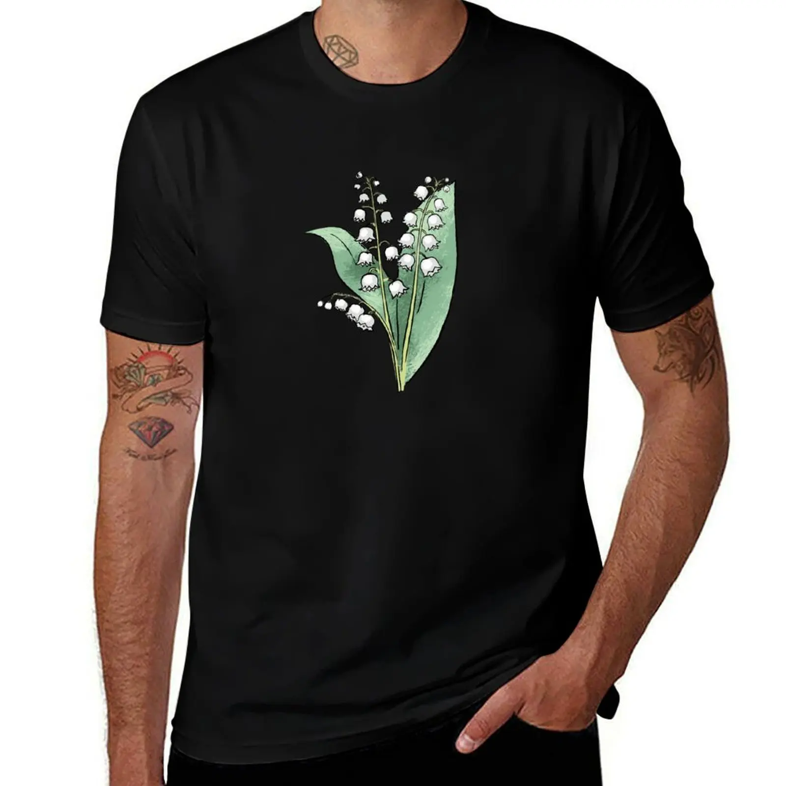 Футболка Lilly of the Valley May Birth Flower, мужская футболка из 100% хлопка, роскошные брендовые футболки для мужчин, упаковка, хлопковая футболка