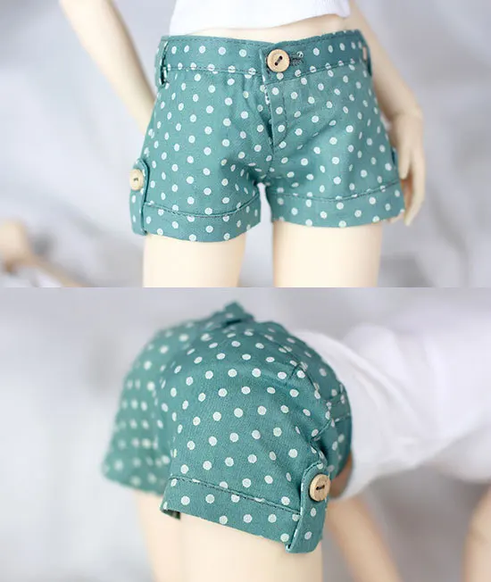 Шорты BJD, одежда Popo, ретро, зеленые, белые, сексуальные шорты в горошек для 1/3 BJD SD DD DY SD16, аксессуары для кукол