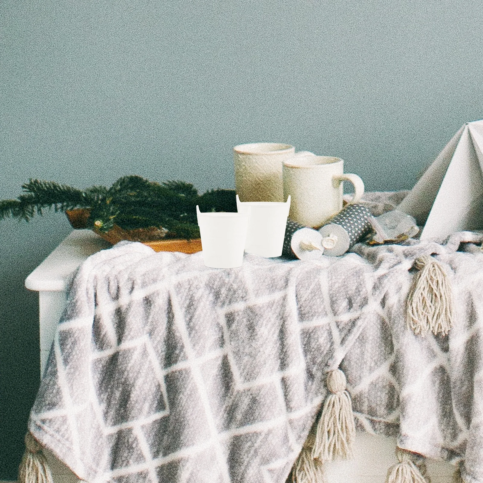 Фото 10 шт. DIY домашний декор маленькие ведра неокрашенные ремесленные мини с ручками декоративная сторона №3
