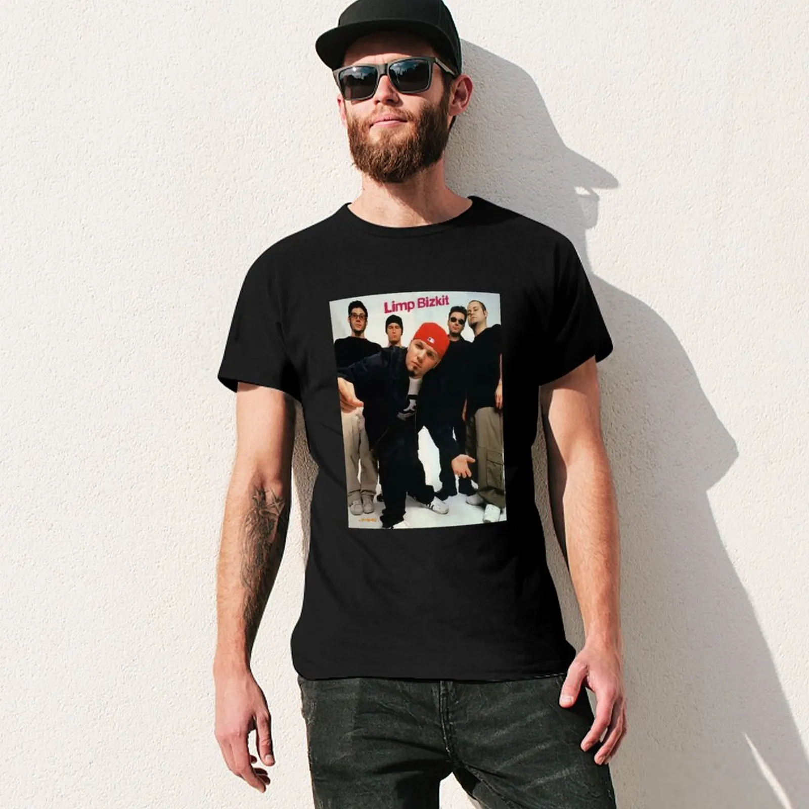 Фото Футболка Limp Bizkit, лето 2025 г., быстросохнущая одежда больших размеров, простые мужские рубашки, футболка с рисунком №3