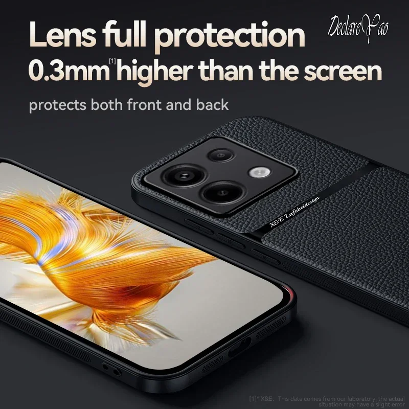 Фото DECLAREYAO оригинальный кожаный чехол для Xiaomi Redmi Note 13 Pro Plus 14 4G 13R 12 11 10 10S 10 9S 11S Чехол Light Slim Matte №5