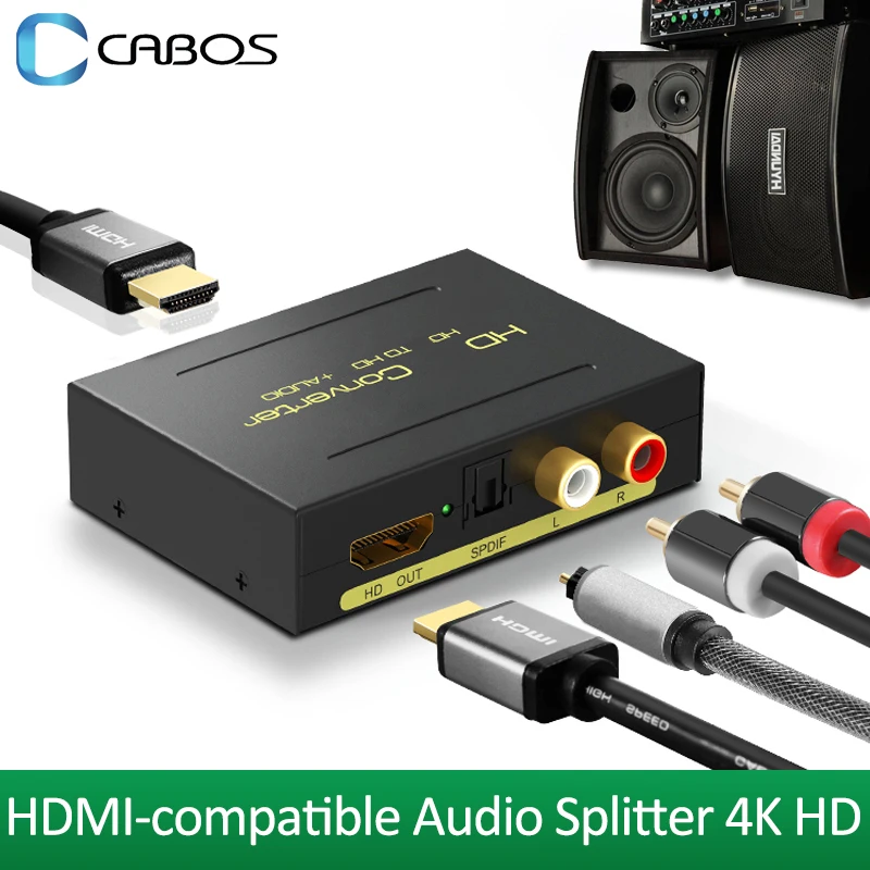 HDMI-совместимый 2,0 аудио разветвитель экстрактор 5,1 ARC аудио преобразователь адаптер HDCP 4K 60 Гц HD ВХОД с SPDIF для Xiaomi TV Xbox
