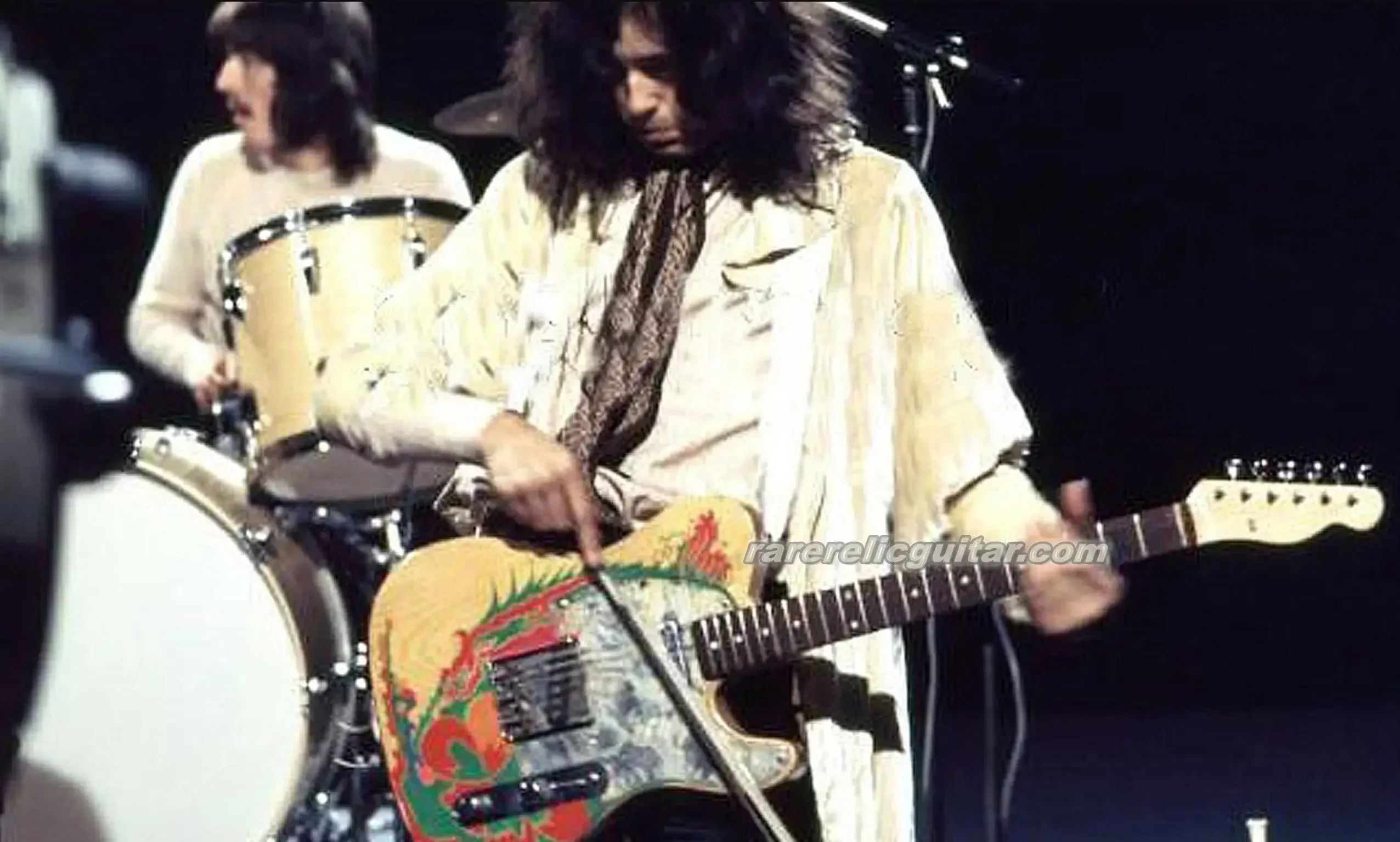 Атласный матовый натуральный пепельный корпус Jimmy Page Dragon, электрогитара, накладка из палисандра, алюминиевая зеркальная накладка, винтажные тюнеры