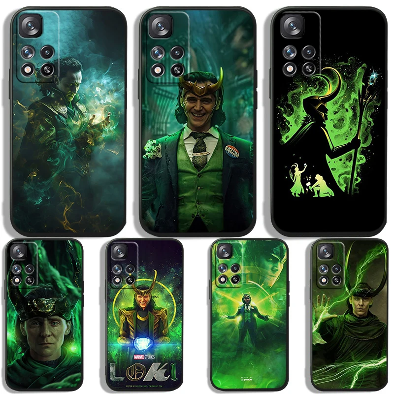 Marvel Loki крутой для Redmi Note 13 12 Turbo 11T 11P 11E 11S 10T 10S 10 9 Pro Plus Max силиконовый черный телефон