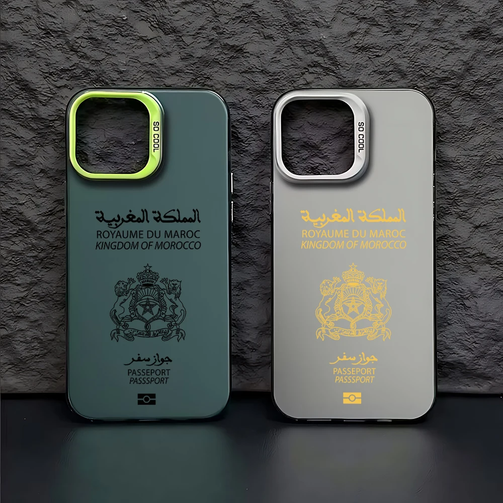 Фото Чехол для телефона Marocco Passport для Samsung Galaxy A16 A06 A35 A55 A25 A05S A15 A56 A54 A36 A34 A24 A26 A14 A05 4G 5G Matte Cover №2