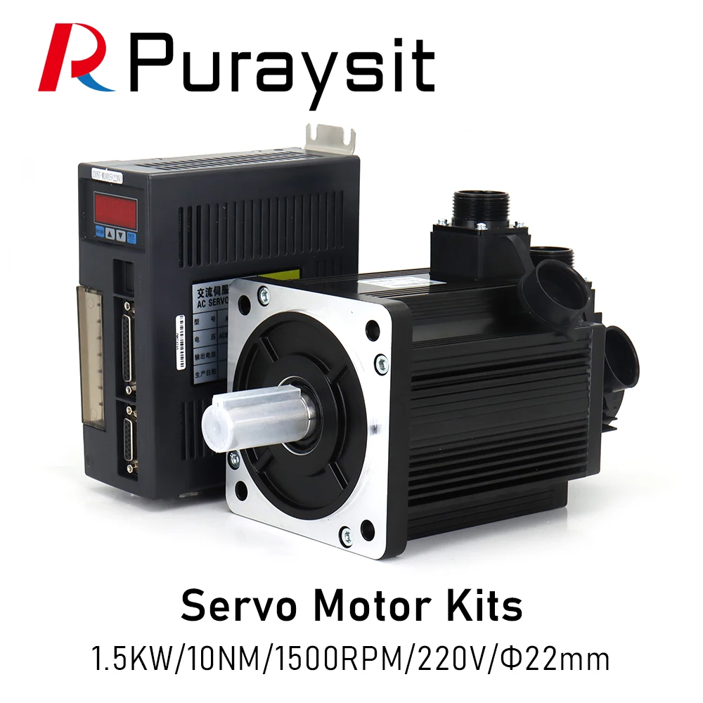 Фото Комплекты сервомоторов переменного тока Puraysit 1500 кВт 130ST-M10015 AASD-30A 10 нм 220 об/мин в с кабелем 3 м №1