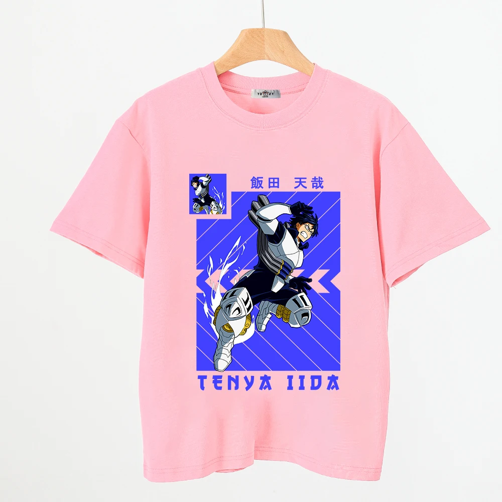 Удобная футболка My Hero Academia Tenya Iida, хлопковая футболка унисекс с принтом аниме, непринужденная, подходит для ежедневного использования (art.: 3920d12423e3a) - 3920d12423e3a