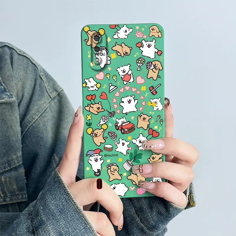 Фото For Samsung Galaxy A01 Phone Case SM-A015 Cover Soft Silicone Sweet Painted Shell Cartoon Lovely Printed Protective Casing Coque №4