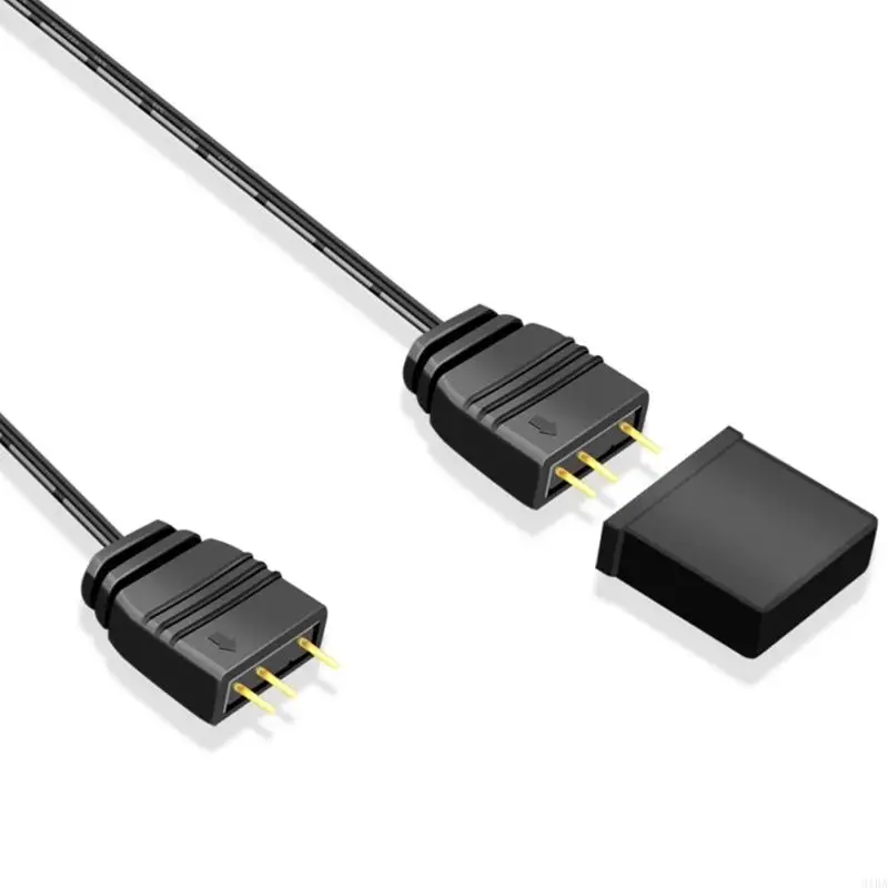 Фото Разветвитель ARGB от 1 до 4, 5 В, 3 контакта, материнская плата ПК для AURA RGB-вентилятора, 3-контактная розетка, кабель с несколькими разъемами №3