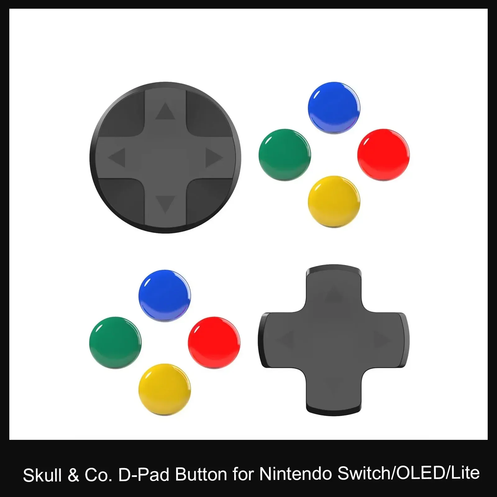 Набор колпачков для кнопок Skull & Co. D-Pad DPAD для консоли Nintendo Switch Gampad и контроллера Switch OLED Joy-Con