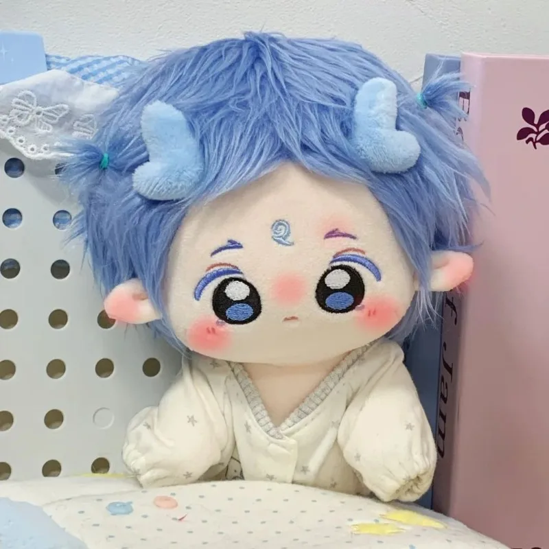 Фото 20 см аниме Ne Zha 2 Ao Bing Kawaii косплей мягкая хлопковая кукла тело со скелетом платье плюшевые игрушки фигурки фанаты коллекция подарок №2
