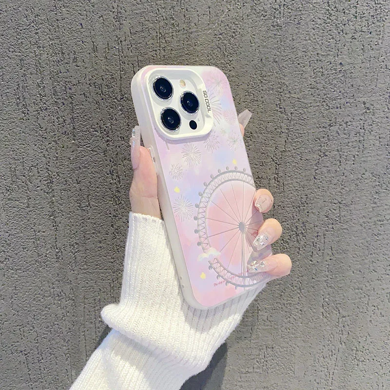 Фото Цветной чехол для телефона iPhone 15 14 13 12 Mini 11 Pro Max XR X XS 14 15 7 8 Plus Y2K Kawaii с защитой от падения №2
