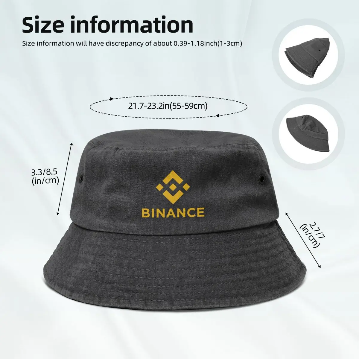 Фото Binance - Криптовалюта - Binance Coin Bucket Hat Хип-хоп шляпы для мужчин Защита от ультрафиолета Солнечная шляпа Wild Ball Hat для мужчин и женщин №3