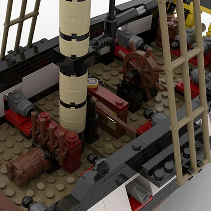 Модель военных кораблей Moc, строительные кирпичи, линкор Brig Barracuda, технологические блоки, подарки, рождественские игрушки, наборы «сделай сам», сборка (art.: 3920cd104bae2) - 3920cd104bae2