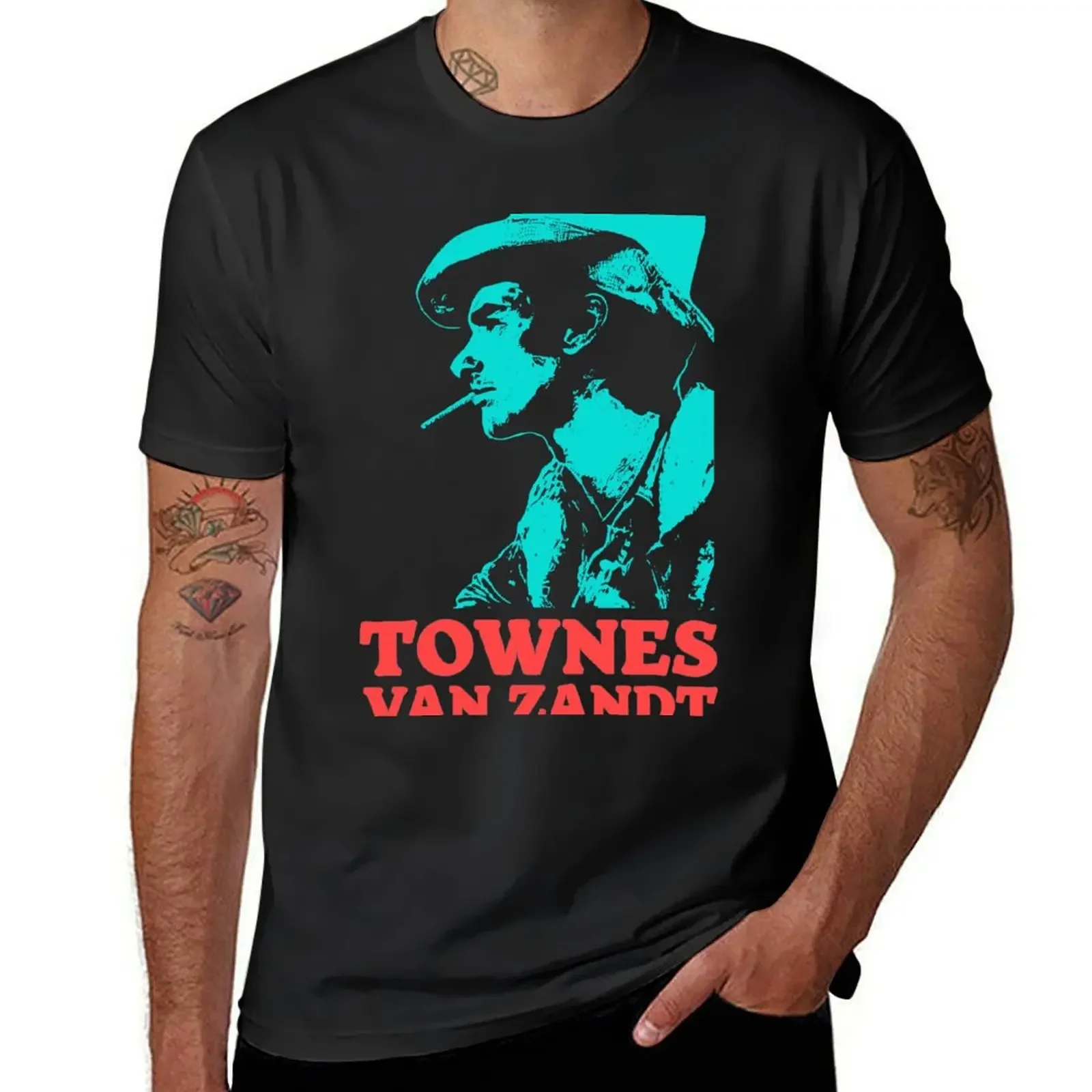 Копия Townes Van Zandt, футболка с коротким рукавом, большие размеры, мужские футболки