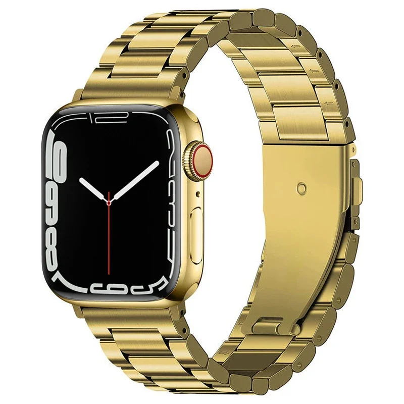 Фото Металлический ремешок для Apple Watch Band 44 мм 40 мм 45 мм 41 мм 42 мм 38 мм, браслет из нержавеющей стали для iWatch Series 8 Ultra 49 мм, Прямая поставка №4