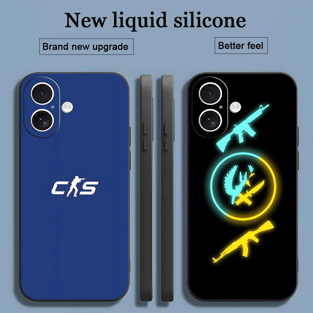 Крутой игровой чехол CS2 FPS, популярный чехол для телефона для iPhone 17, 16, 15, 14, 13, 12, 11 X XR XS 8 Plus Mini Pro Max, мягкий черный противоударный чехол