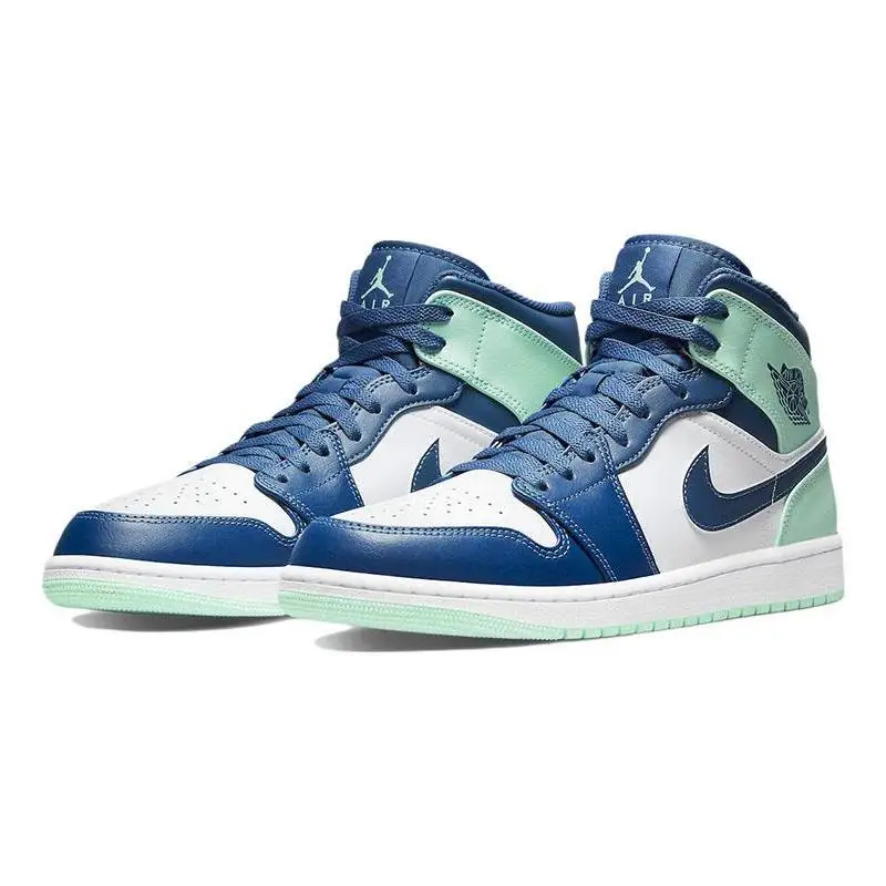 Фото Nike Air Jordan 1 Mid 'Blue Mint' Sneakers shoes 554724-413 №3