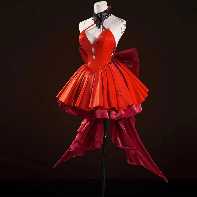 DY20Game Goddess of Victory: Nikke EVA Asuka Косплей Костюм Платье Asuka Ocean's Lament Outfit Платье Красная Юбка Лолиты Для Хэллоуина