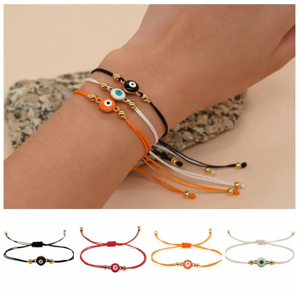 Индивидуальный браслет с греческим глазом демона, браслет Pulseras ручной работы, счастливая красная веревка, ручная веревка, браслет с удачей для девочек