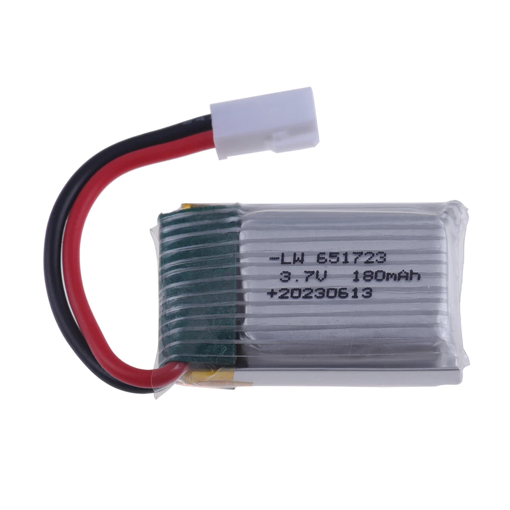 Фото Аккумулятор Lipo 3,7 в 180 мАч для H8Mini H2 H8 H48 U207, запасные части для радиоуправляемого квадрокоптера 3,7 в 651723, аккумуляторные батареи №2
