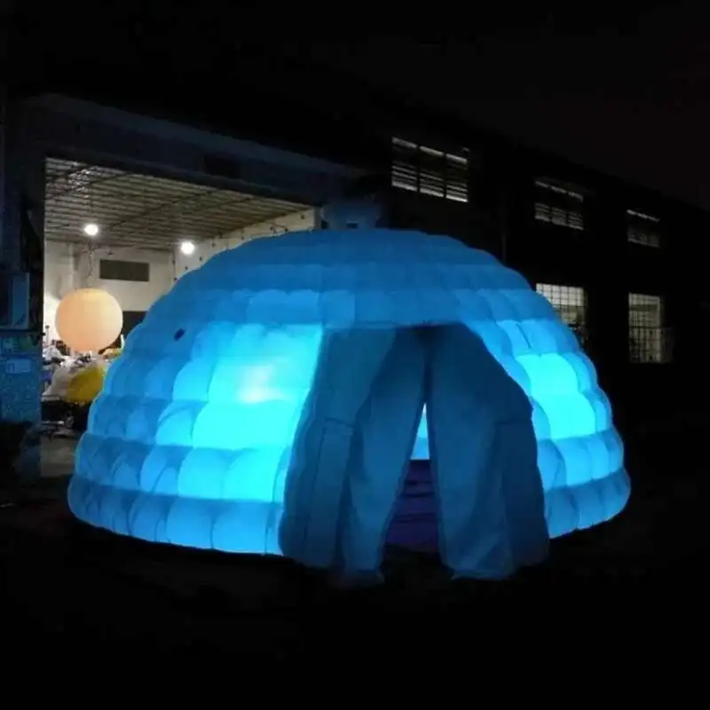 Маленькая палатка Iatable White Igloo Dome 6X3,5 метров с входом на липучке для свадебной вечеринки