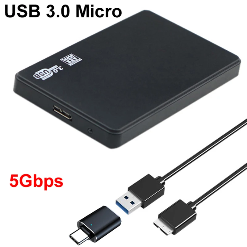 Пластиковый корпус для жесткого диска USB 3,0, 2,5 дюйма, последовательный порт SATA SSD, жесткий диск, поддержка внешнего жесткого диска 6 Тб