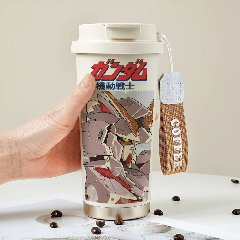 Фото Оригинальный мобильный костюм Gundam, термос, студенческая персонализированная модная чашка для воды, детская кофейная чашка из нержавеющей стали, рождественская №2