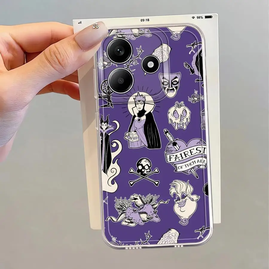 Фото Мягкий чехол для телефона Xiaomi Redmi Note 9S 13C A4 11S 12S 9 10 11 Pro 10Lite 14C 10S 12 13 14 Pro Plus Disney Villains №3