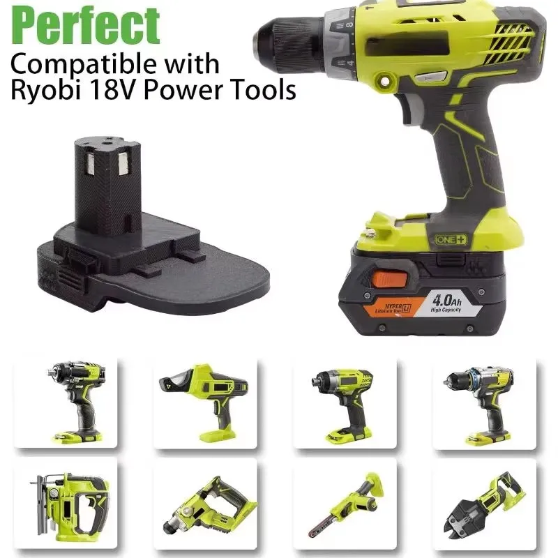 Преобразователь батареи для литиевого адаптера Ridgid/AEG18v, совместимый с преобразователем инструментов Ryobi 18 В (инструменты и стопка не входят)