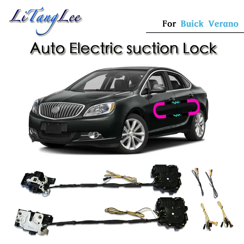 Для Buick Verano 2018~2024 ​ Автомобильная дверная защелка с мягким закрыванием, привод замка, автоматический электрический поглощающий всасывающий бесшумный доводчик