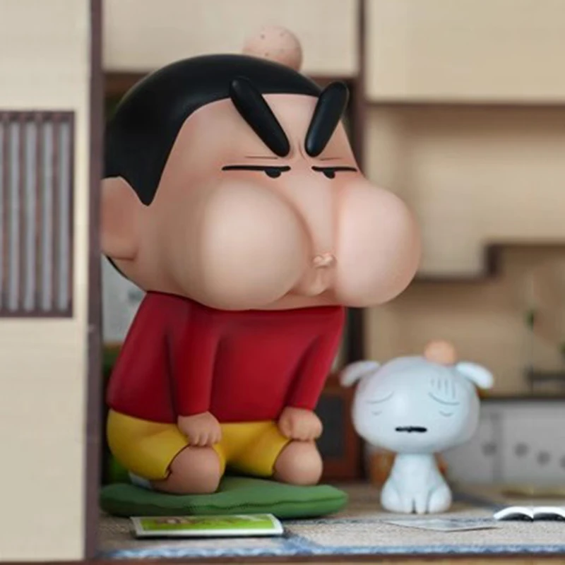 Фото Аниме Shin Chan Figura Angry Nohara Shinnosuke Фигурка с бичающим ртом Милая фигурка Nohara Shiro Фигурки из ПВХ Модель Куклы Игрушки Подарок №2