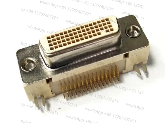 DMS DVI 60PIN 59PIN Женское основание Позолоченное колено 90 градусов изогнутый штифт DVI-60PIN DVI-59PIN Разъем 70928-2002 709282002 D-SUB LFH