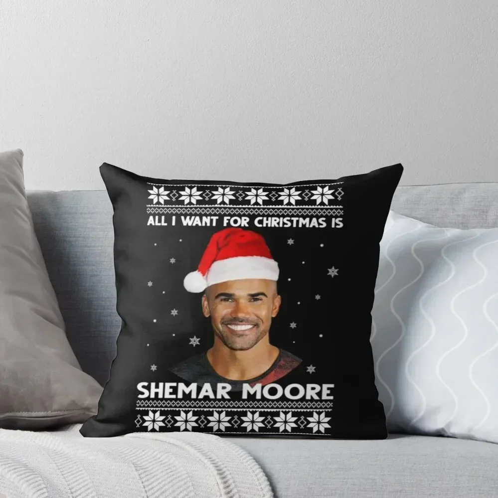 Все, я хочу на Рождество, рубашка Shemar Moore, наволочки для подушек, чехол для подушек