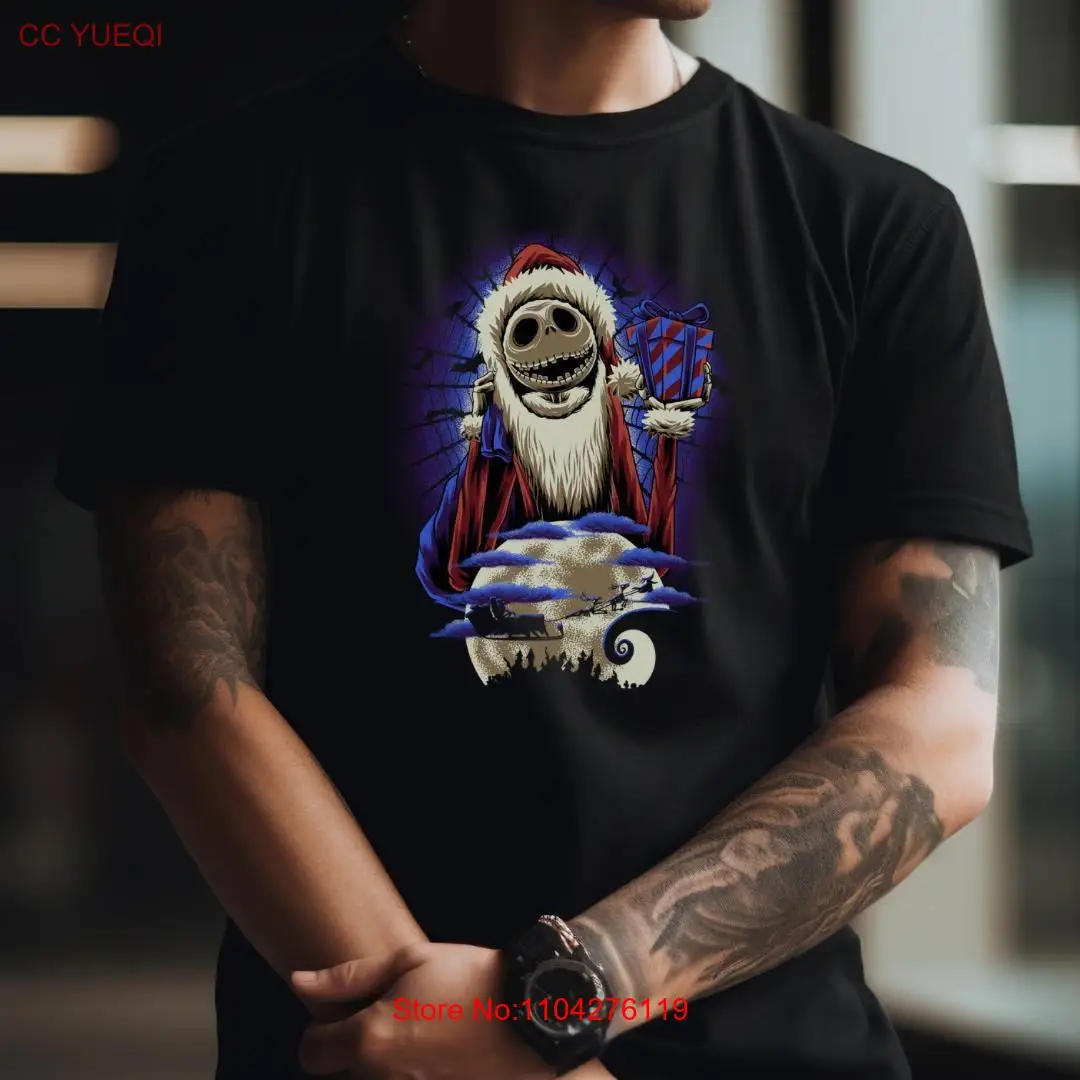 Футболка Wonderful Nightmare Santa Holiday Fright с длинными или короткими рукавами