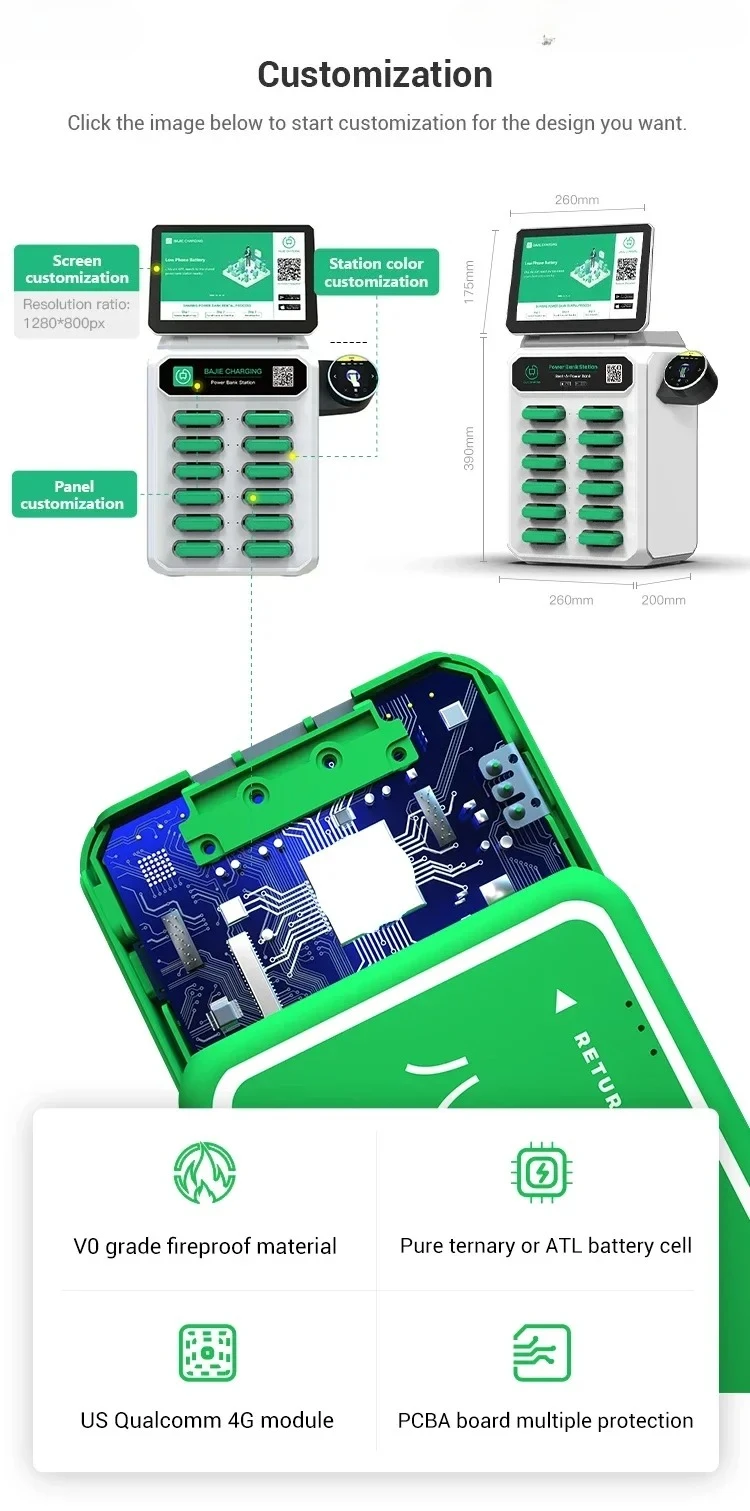 Новейшие продукты, кредитная карта NFC, 12-слотовая совместимая станция Power Bank с экраном и pos-машиной bajie