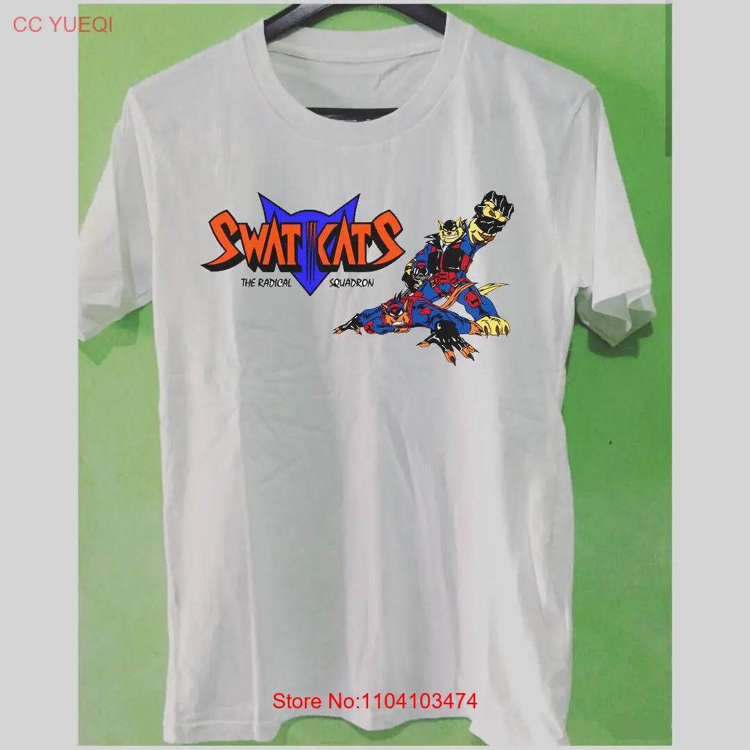Swat Kats Design Белая футболка из плотного хлопка, размер S - 5XL