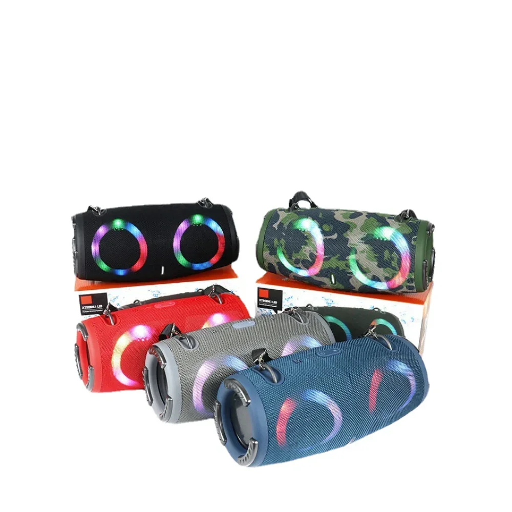 Фото 30 Вт высокая мощность Bluetooth-динамик портативный RGB красочный свет водонепроницаемый беспроводной сабвуфер 360 стерео объемный TWS FM бумбокс №5