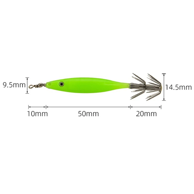 Beling 5-Pack Road Yamu искусственная наживка для креветок, ночная искусственная Морская рыбалка, мини-Крючок для кальмара, двухслойный крючок для зонта из высокоуглеродистой стали (art.: 3920c20d7a5a4) - 3920c20d7a5a4