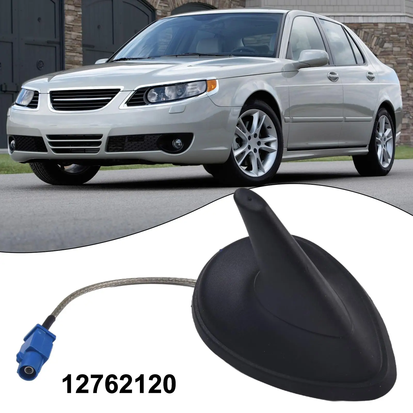 Для Saab 9-3 для Shark Fin Sat Nav антенна черная 12762120 / 12805063   Автомобильная замена ABS. Легко устанавливается.