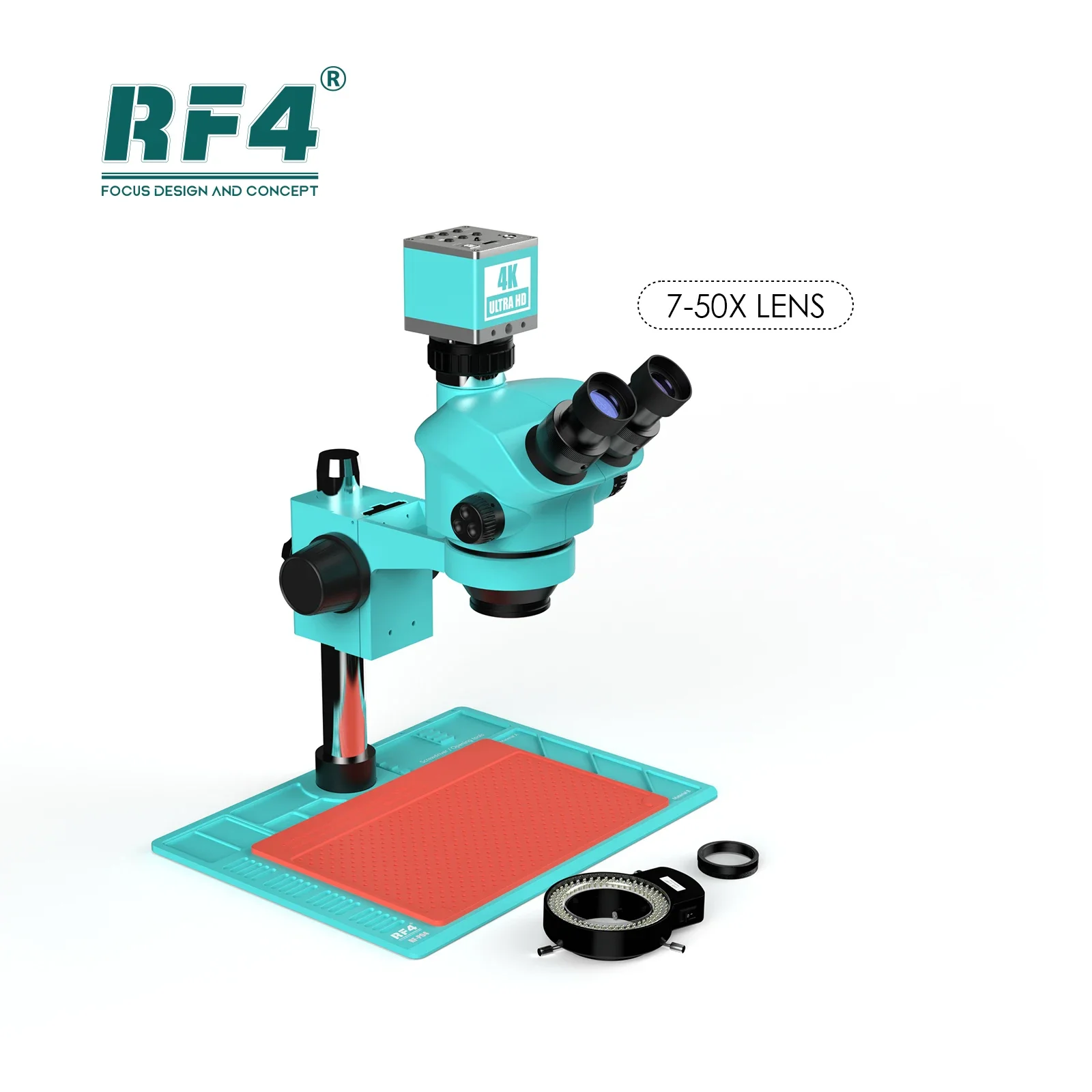 RF4 HDMI USB 4K фотокамера saldatura elettronica ingrandimto ottic Zoom microio RF7050TV-PO2-4KC1