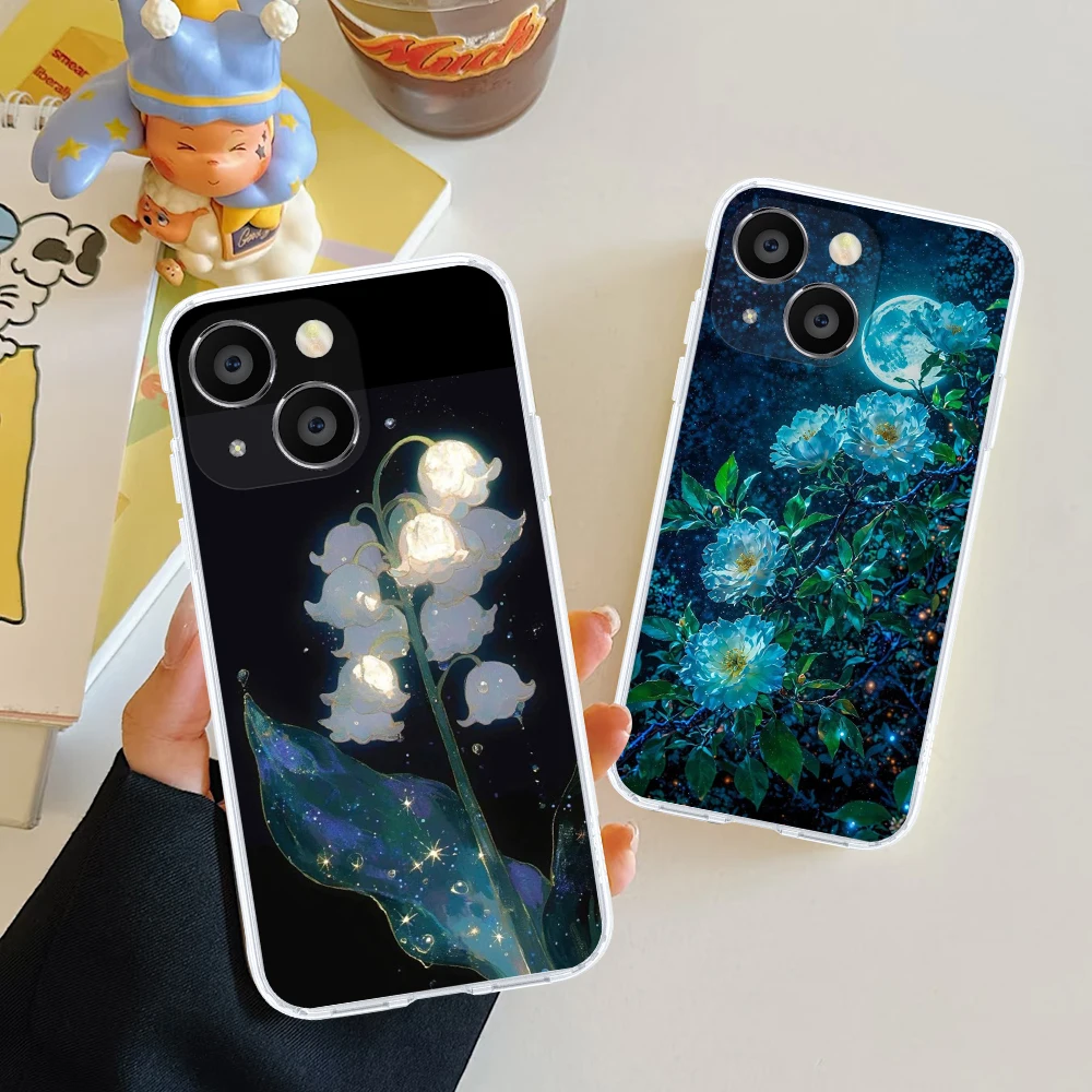 Прозрачные чехлы для телефонов G9 E7i Moto G6 E7 Power E40 G5s E30 G5 E20 Plus Play LA-9 Fancy Flower
