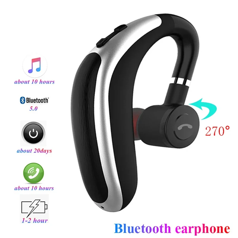 Фото Беспроводные Bluetooth-наушники K20 с HD-микрофоном, TWS-стереогарнитура для бизнеса, Bluetooth-гарнитура с HD-вызовом V9 для iPhone, Xiaomi, Samsung №1