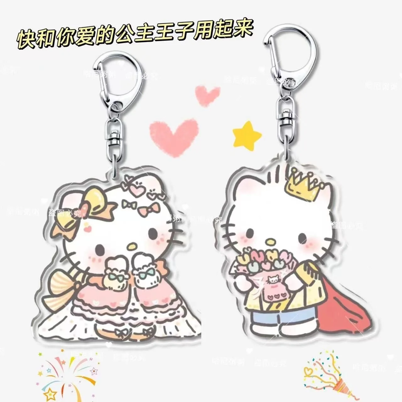 Подвеска в виде кошки Sanrio Kt, модель пары Hello Kitten, симпатичная подвеска в виде мультяшной школьной сумки, подарок, 3,5 см