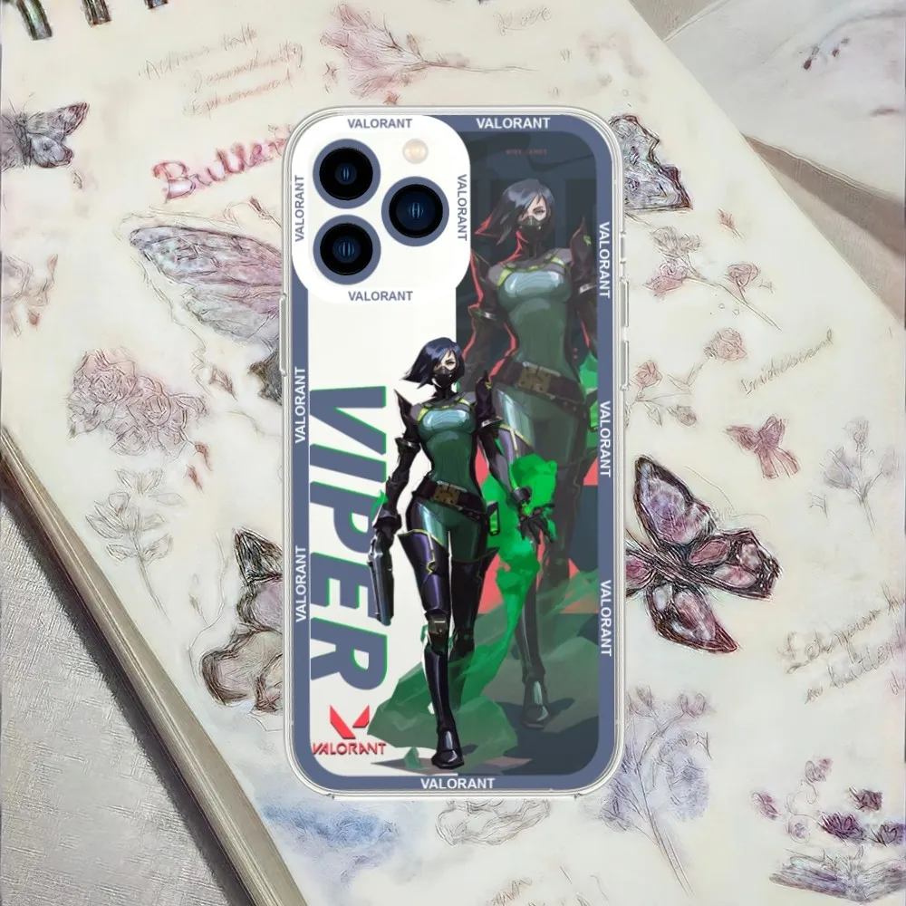 Фото Чехол для телефона Game Valorant Jett Viper для Samsung S21, S22, S23 PLUS lite, ультрапрозрачный чехол №3